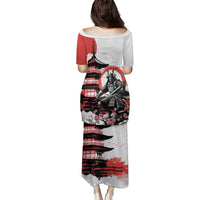 Japanese Samurai Warrior Enso Family Matching Puletasi and Hawaiian Shirt Japan Pagoda Sakura Watercolor - Polynesian Pride