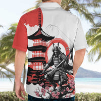 Japanese Samurai Warrior Enso Hawaiian Shirt Japan Pagoda Sakura Watercolor LT14 - Polynesian Pride