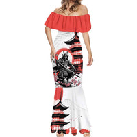 Japanese Samurai Warrior Enso Mermaid Dress Japan Pagoda Sakura Watercolor LT14 - Polynesian Pride
