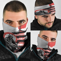Japanese Samurai Warrior Enso Neck Gaiter Japan Pagoda Sakura Watercolor LT14 - Polynesian Pride