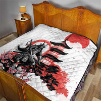 Japanese Samurai Warrior Enso Quilt Japan Pagoda Sakura Watercolor - Polynesian Pride