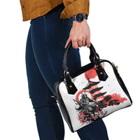 Japanese Samurai Warrior Enso Shoulder Handbag Japan Pagoda Sakura Watercolor LT14 - Polynesian Pride