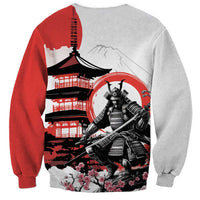 Japanese Samurai Warrior Enso Sweatshirt Japan Pagoda Sakura Watercolor LT14 - Polynesian Pride