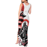 Japanese Samurai Warrior Enso Tank Maxi Dress Japan Pagoda Sakura Watercolor LT14 - Polynesian Pride