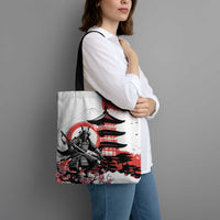 Japanese Samurai Warrior Enso Tote Bag Japan Pagoda Sakura Watercolor LT14 - Polynesian Pride