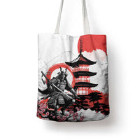 Japanese Samurai Warrior Enso Tote Bag Japan Pagoda Sakura Watercolor LT14 - Polynesian Pride