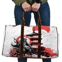 Japanese Samurai Warrior Enso Travel Bag Japan Pagoda Sakura Watercolor LT14 White - Polynesian Pride