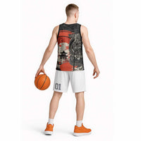 Japanese Dragon Katana Enso Basketball Jersey Japan Pagoda Seamless Cloud LT14 - Polynesian Pride