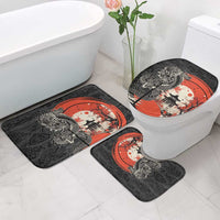 Japanese Dragon Katana Enso Bathroom Set Japan Pagoda Seamless Cloud - Polynesian Pride