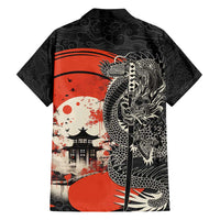 Japanese Dragon Katana Enso Family Matching Summer Maxi Dress and Hawaiian Shirt Japan Pagoda Seamless Cloud - Polynesian Pride