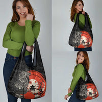 Japanese Dragon Katana Enso Grocery Bag Japan Pagoda Seamless Cloud LT14 - Polynesian Pride