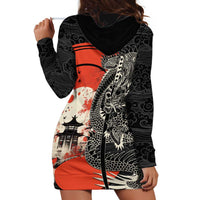 Japanese Dragon Katana Enso Hoodie Dress Japan Pagoda Seamless Cloud LT14 - Polynesian Pride