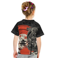 Japanese Dragon Katana Enso Kid T Shirt Japan Pagoda Seamless Cloud LT14 - Polynesian Pride