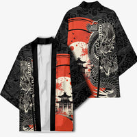Japanese Dragon Katana Enso Kimono Japan Pagoda Seamless Cloud LT14 - Polynesian Pride