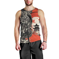 Japanese Dragon Katana Enso Men Tank Top Japan Pagoda Seamless Cloud LT14 - Polynesian Pride