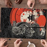 Japanese Dragon Katana Enso Puzzle Japan Pagoda Seamless Cloud LT14 - Polynesian Pride
