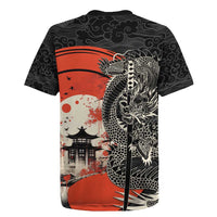 Japanese Dragon Katana Enso Rugby Jersey Japan Pagoda Seamless Cloud LT14 - Polynesian Pride