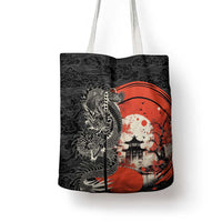 Japanese Dragon Katana Enso Tote Bag Japan Pagoda Seamless Cloud LT14 - Polynesian Pride