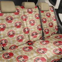 Japanese Daruma Doll Back Car Seat Cover Palaka With Seamless Bamboo Pattern LT14 - Polynesian Pride