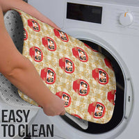 Japanese Daruma Doll Bathroom Set Palaka With Seamless Bamboo Pattern - Polynesian Pride