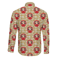 Japanese Daruma Doll Family Matching Puletasi and Hawaiian Shirt Palaka With Seamless Bamboo Pattern LT14 - Polynesian Pride