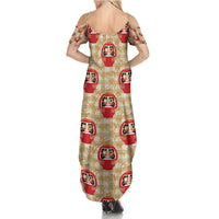 Japanese Daruma Doll Family Matching Summer Maxi Dress and Hawaiian Shirt Palaka With Seamless Bamboo Pattern LT14 - Polynesian Pride
