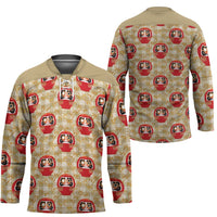 Japanese Daruma Doll Hockey Jersey Palaka With Seamless Bamboo Pattern LT14 - Polynesian Pride