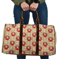 Japanese Daruma Doll Travel Bag Palaka With Seamless Bamboo Pattern LT14 Beige - Polynesian Pride