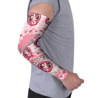 Japanese Daruma Doll Palaka Arm Sleeves Cherry Blossoms With Shell Lei LT14 - Polynesian Pride