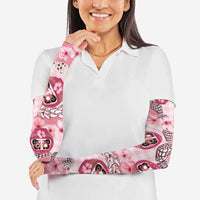 Japanese Daruma Doll Palaka Arm Sleeves Cherry Blossoms With Shell Lei LT14 - Polynesian Pride