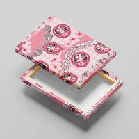 Japanese Daruma Doll Palaka Canvas Wall Art Cherry Blossoms With Shell Lei LT14 - Polynesian Pride
