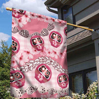 Japanese Daruma Doll Palaka Garden Flag Cherry Blossoms With Shell Lei LT14 - Polynesian Pride