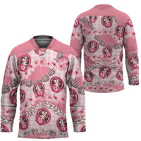 Japanese Daruma Doll Palaka Hockey Jersey Cherry Blossoms With Shell Lei LT14 - Polynesian Pride