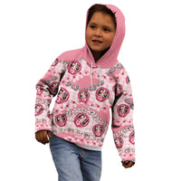Japanese Daruma Doll Palaka Kid Hoodie Cherry Blossoms With Shell Lei LT14 - Polynesian Pride