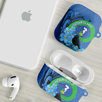 New Zealand Chatham Islands AirPods Case Wharekauri Forget Me Not With Black Robin LT14 - Polynesian Pride