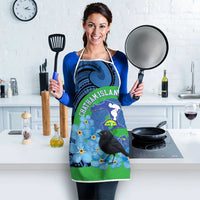 New Zealand Chatham Islands Apron Wharekauri Forget Me Not With Black Robin - Polynesian Pride