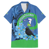 New Zealand Chatham Islands Family Matching Mermaid Dress and Hawaiian Shirt Wharekauri Forget Me Not With Black Robin