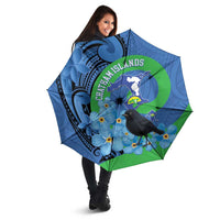 New Zealand Chatham Islands Umbrella Wharekauri Forget Me Not With Black Robin - Polynesian Pride