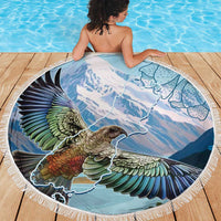 New Zealand South Island Beach Blanket Te Waipounamu Aoraki Kea Bird LT14 - Polynesian Pride
