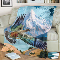 New Zealand South Island Blanket Te Waipounamu Aoraki Kea Bird LT14 - Polynesian Pride