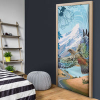 New Zealand South Island Door Cover Te Waipounamu Aoraki Kea Bird - Polynesian Pride