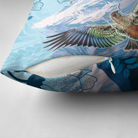 New Zealand South Island Pillow Cover Te Waipounamu Aoraki Kea Bird - Polynesian Pride