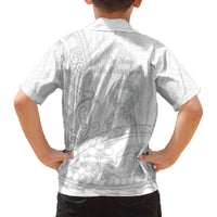 Polynesia Brain Cancer Awareness Family Matching Tank Maxi Dress and Hawaiian Shirt In May We Wear Grey
