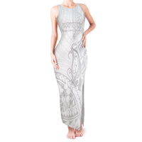 Polynesia Brain Cancer Awareness Tank Maxi Dress In May We Wear Grey LT14 Women White - Polynesian Pride