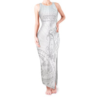 Polynesia Brain Cancer Awareness Tank Maxi Dress In May We Wear Grey LT14 Women White - Polynesian Pride