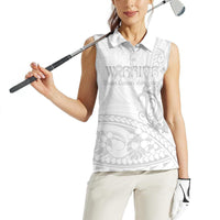 Polynesia Brain Cancer Awareness Women Sleeveless Polo Shirt In May We Wear Grey