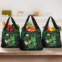 Polynesia Mental Health Awareness Grocery Bag Green Ribbon Be Kind To Your Mind LT14 3-pack One Size Green - Polynesian Pride