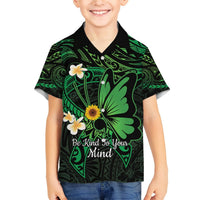 Polynesia Mental Health Awareness Hawaiian Shirt Green Ribbon Be Kind To Your Mind LT14 - Polynesian Pride