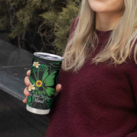 Polynesia Mental Health Awareness Tumbler Cup Green Ribbon Be Kind To Your Mind LT14 - Polynesian Pride