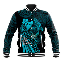 Polynesia World Ovarian Cancer Day Baseball Jacket You Matter Polynesian Women LT14 Unisex Teal - Polynesian Pride